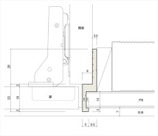 画像2: カベンド（システム収納家具用フレーム）サイズ22×5×3mm 長さ2,400mm 色;M-ミルキー バラ売り (2)