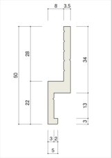 画像1: カベンド（システム収納家具用フレーム）サイズ22×5×3mm 長さ2,400mm 色;M-ミルキー バラ売り (1)